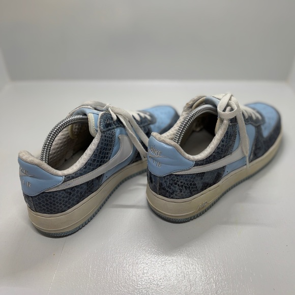 Nike Air Force 1 Low Blue Leather Sneakers Women’s 9 Vintage - Picture 5 of 12